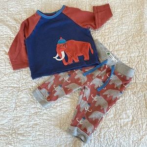 Baby Boden Wooly Mammoth outfit 3-6 mos